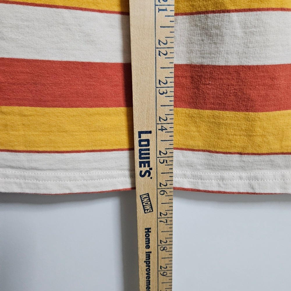 Inherit Skirt Womens Small Orange Yellow Striped Midi Knit Drawstring Retro Boho - Picture 6 of 7
